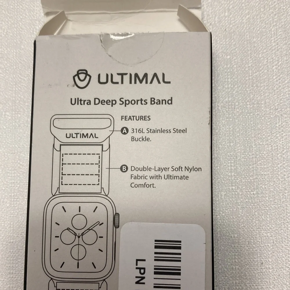 Ultimal‎ Apple Watch Band Nylon Tactical Flag Black Breathable Sports Ultra Deep